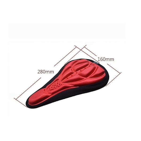 3d mjuk cover Cykelsadel Cykelsadel Bekväm sittdyna i skum Red