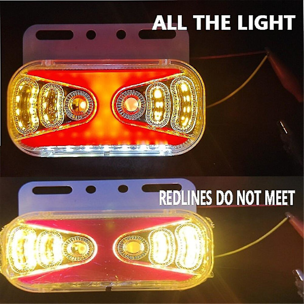 24v led varsellampe bil lastebil sidemarkeringslys Bil eksternt signal indikatorlampe varsel baklys Yellow
