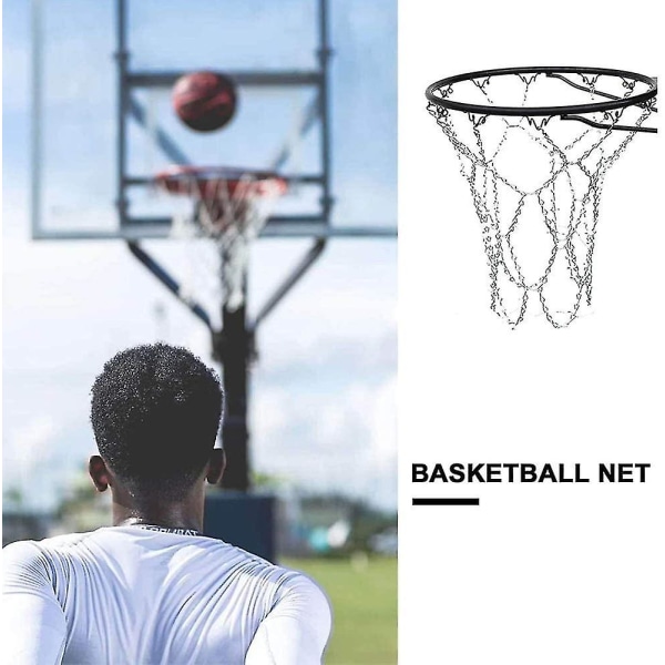 Udendørs Basketball Net, Erstatning Basketball Net, Udendørs Basketball Net, Metal Basketball Net, Standard Holdbar Galvaniseret Basketball Net Til Indoo