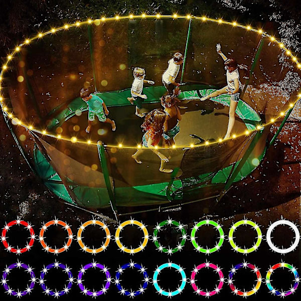 Fjernkontroll Trampoline Rim Led Light For Trampoline, 16 Farger