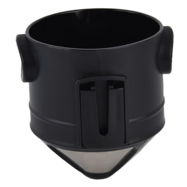 Häll över kaffebryggare Bärbart återanvändbart kaffefilter i rostfritt stål med dubbelt nätfoder
