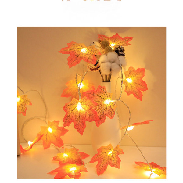 Uusi Maple Leaf Autumn Decoration -valo 6M 40 LED