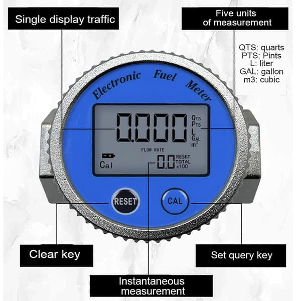 【BQ】Digital Flowmeter Support QTS PTS L GAL til vandolie flowmåler DN20/DN25 rustfrit stål flowkontrolmåler 1 inch