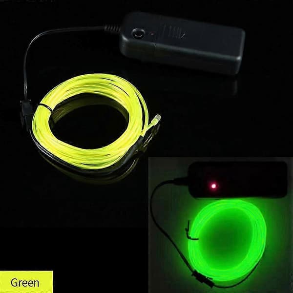 1m Glødende EL-trådskabel til julebalfest DIY-kostumer lys AA-batteri USB-kontrollampe 2,3 mm red