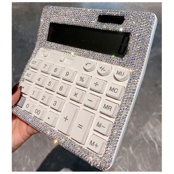 Rhinestone Krystalkalkulator, Standard Skrivebordskalkulator LCD-Display