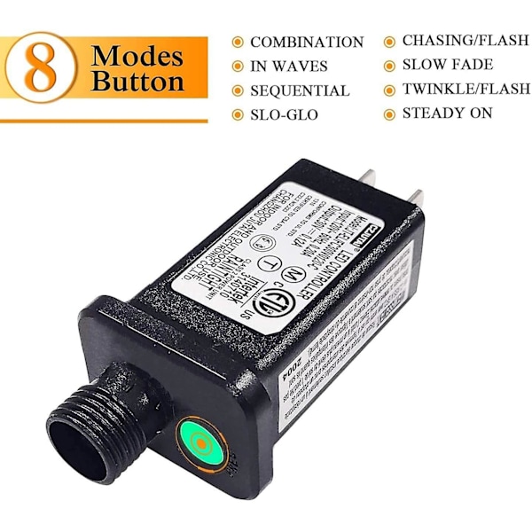 33 jalkaa 100 Led-sisävalot, lämmin valkoinen, kirkaslankaiset jouluvalot, australialainen standardipistoke Australian standard plug