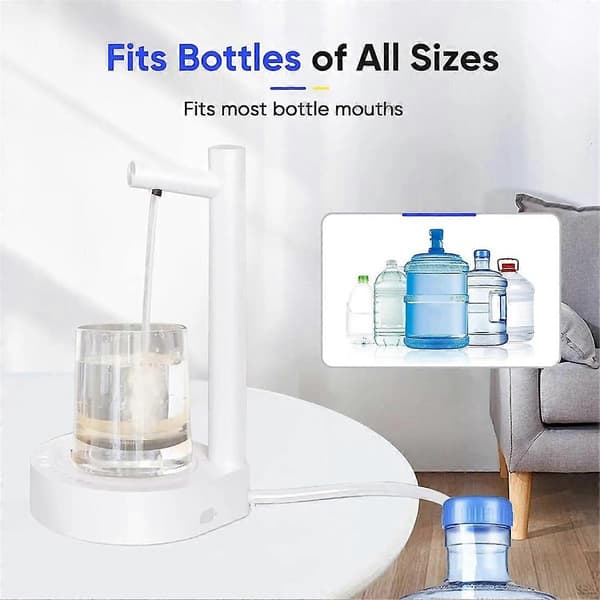 【BQ】Benk vanndispenser Vannflaske Dispenser Automatisk Smart Elektrisk White