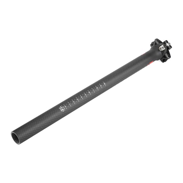 Sadelstolpe för cykel, kolfiber, 27,2 mm diameter, 400 mm längd, för utbyte