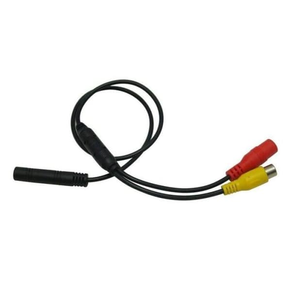 Sort - Bilbakkamera, 4-bens hanstik til RCA-kabel, SFP-strømadapter, c