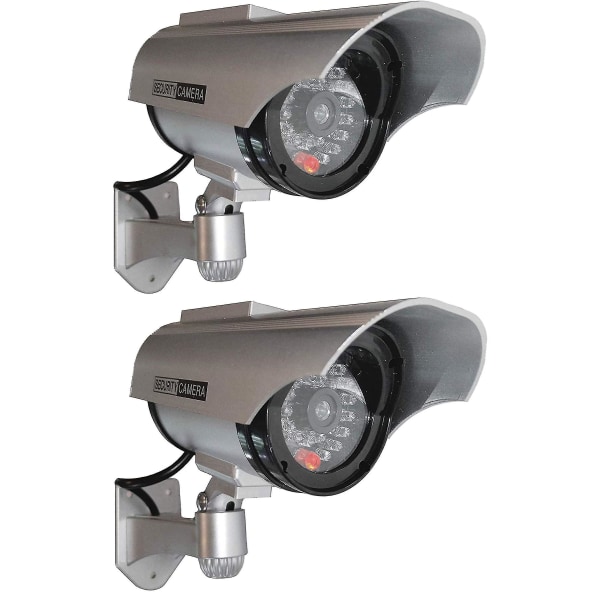 Overvågningskamera Solar Dum Udendørs Kamera Dum Med Og Blinkende Video Overvågningsprojekt Overvågning