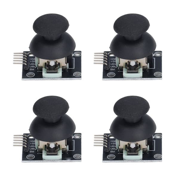 4 stk. joystickmodul 5-pinners spillkontroller kontrollsensor X Y doble akser sett for PS2