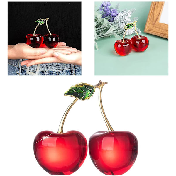 Crystal Fruit Decor Crystals Chilli Cherry Simulation Craft Kodinsisustus