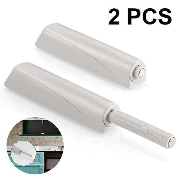 Magneettiset työntösalvat kaappiin 2 Pack Upotettava kaappi White