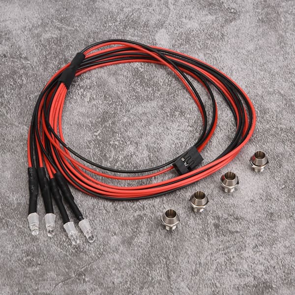 4 stk. LED-frontlykter for RC Drift Car-tilbehør