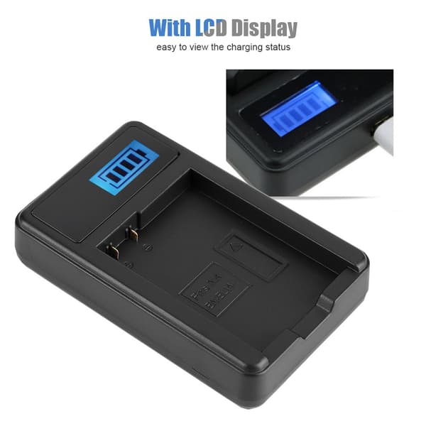 LCD-skjermlader for Nikon D5100 D3100 D3200 D3300 Coolpix EN-EL14 Batteri