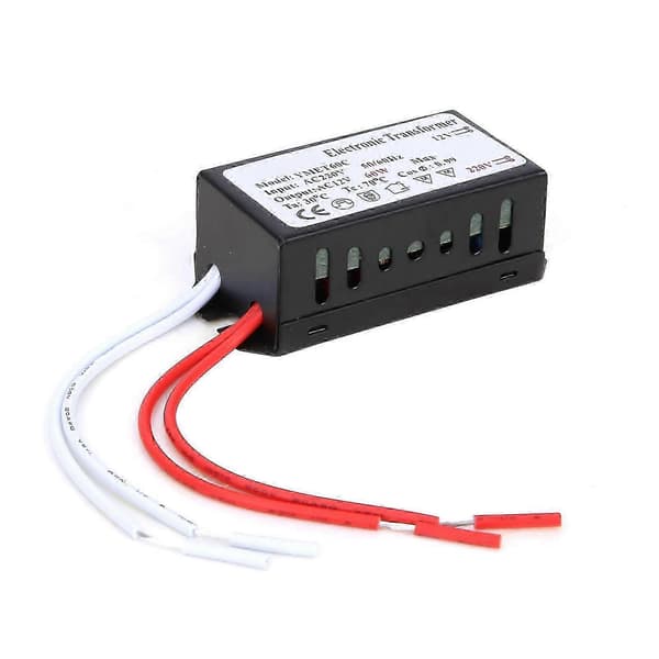 【BQ】220V til 12V Elektronisk Transformator - 20W til 160W Spenningsomformer Strømforsyningsdriver for Halogenlamper 60W