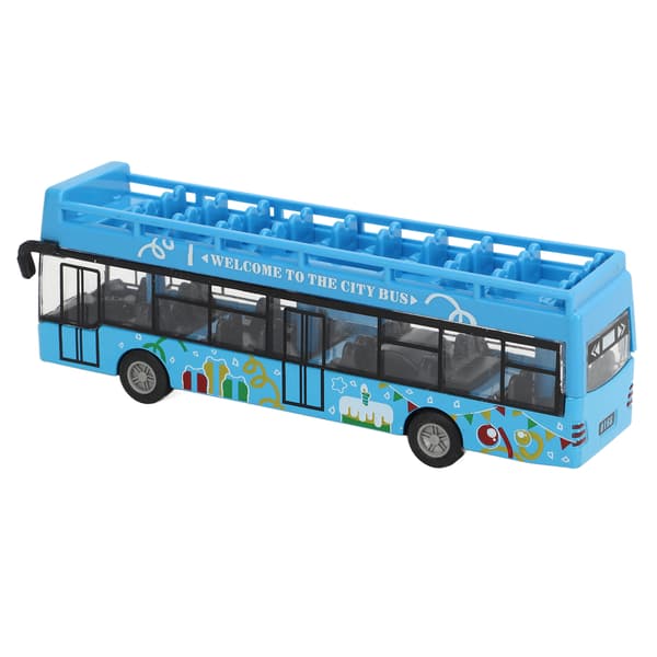 Leksaksbuss i legering med dragfunktion, högt simulerad stadsfordonsmodell för barn