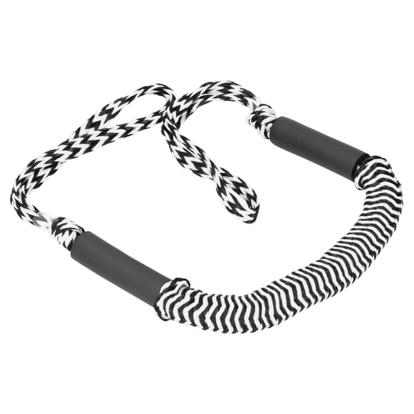Bungee Dock Lines Elastisk Fortøyningsline Svart og Hvit Ripple