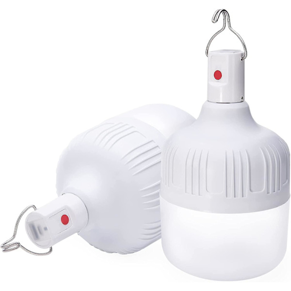 2st campingljus, 60w 5000 lumen 5 belysningslägen Campinglykta Dimbar LED Uppladdningsbara lampor Batterier Drivs Ljus Bärbar Glödlampa För Emerge