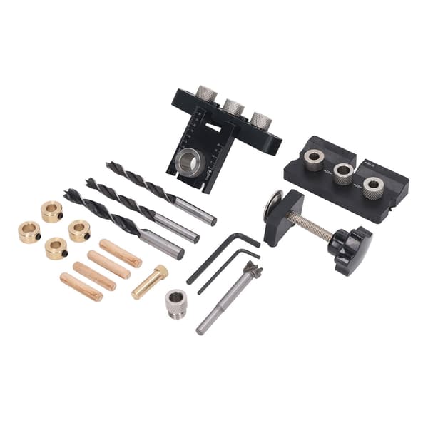 Dyvel Jig Bore Sæt i Aluminiumlegering Justerbar Dybde Boreguide