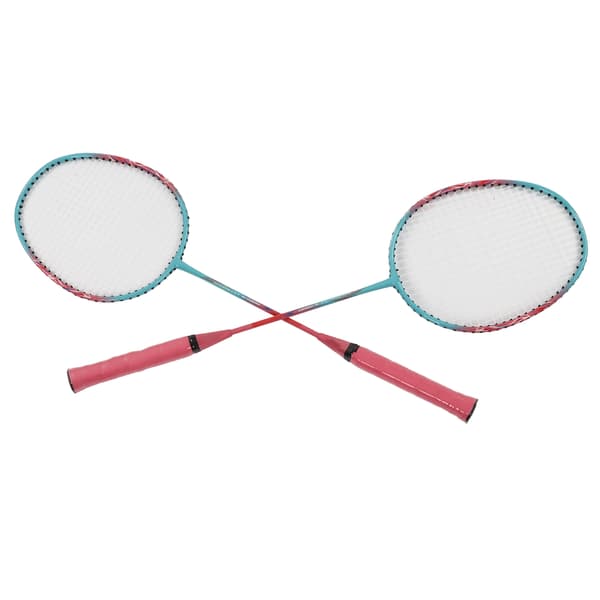 Lättviktig bärbar järnlegeringsram Nybörjar Badmintonracket Dubbla racketar