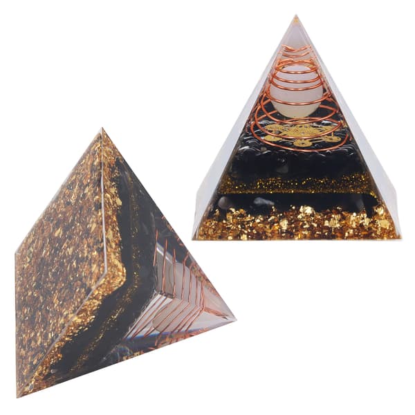 Orgone Pyramide Energi Balanserende Stein Dekorativt Ornament for Yoga Meditasjon Soverom