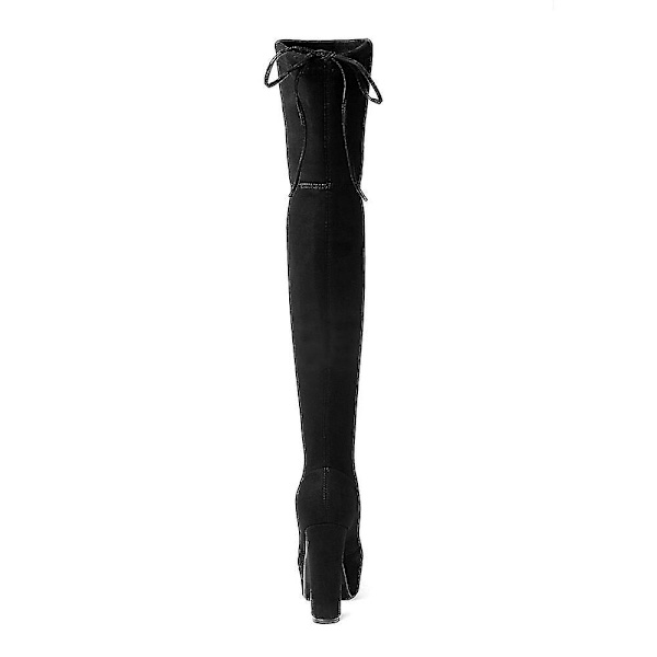 Storlek 34-43 Nya Over The Knee Boots Mocka Lår Stövlar med hög plattform Smal Sexiga Dam Vinterstövlar Dam Custom Made 3 Blue