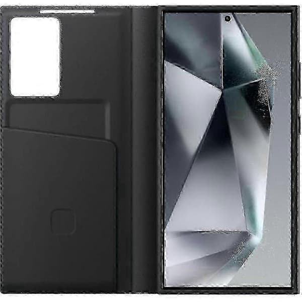 【BQ】Galaxy S23 Ultra Smart View Pungcover i Sort