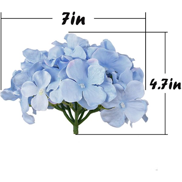 10-pak hortensiahoveder kunstige blomsterhoveder til hjemmets bryllupsindretning