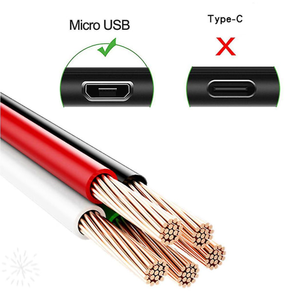 USB 2.0 Typ A Hane Till Dual Micro USB Hane Splitter Y Laddningskabel sladd för