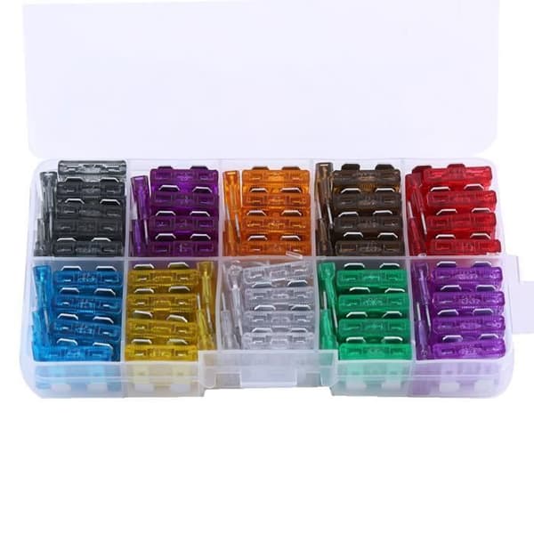 100-pack/ask Standardsäkring 2A-35A Bladsäkringssats för bil motorcykel M FR