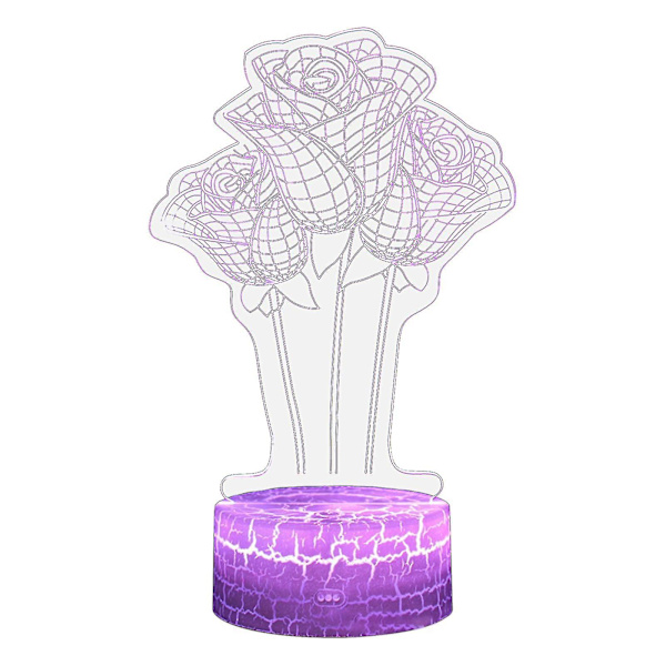 Päivä 3d Led 7- Skrivbordslampa Bed Home R