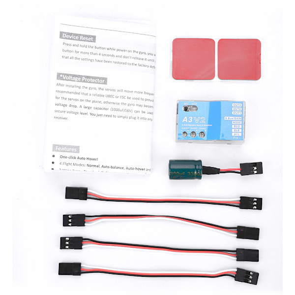 F50A 3-Akset Gyro A3 V2 Flight Controller til RC Fastvingede Fly