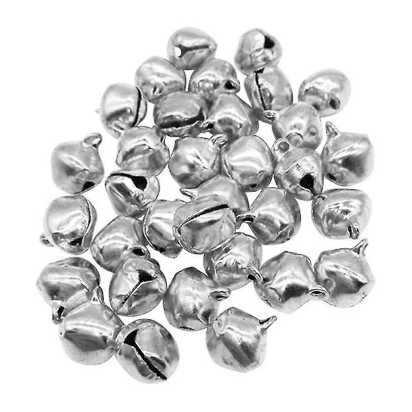 100 bitar metall dekorativa Bell Craft Bells, gör-det-själv klockor för krans Silver