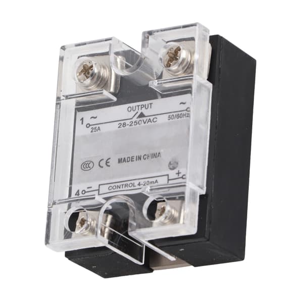 Solid State Relæ SSR 4-20mA Input 28-250V AC Output Trinløs Spændingsregulator