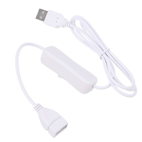 Valkoinen nopea lähetys USB 2.0 valkoinen jatkokaapeli kytkimellä