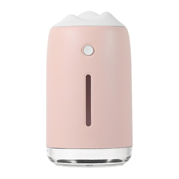Luftfuktare Med Ljuslampa Tyst USB Sovrum Desktop Office Hem Bärbar Pink