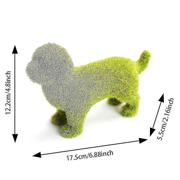 Imiteret buksbom Have Hunde Have Statue Grøn Simulering Flocking Dog Gårdsplads Skulptur Cute Puppy