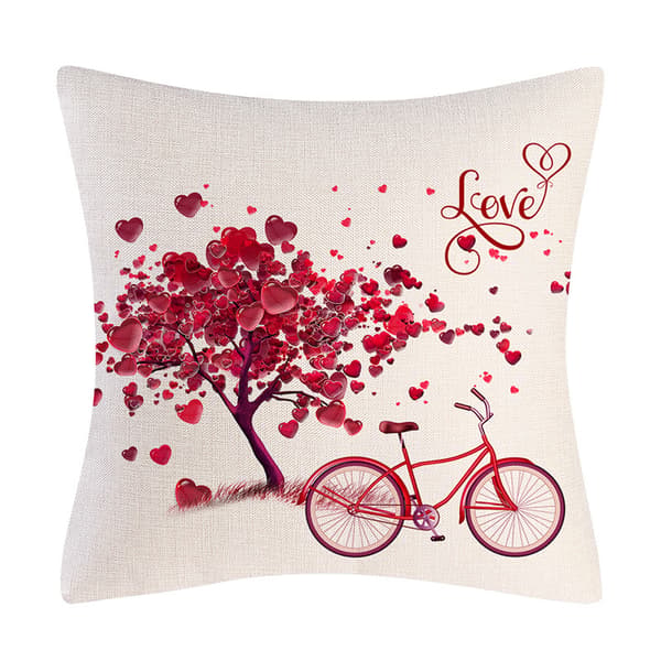 Sett med 4 romantiske dekorative putetrekk 45 x 45 cm, Valentinsdag