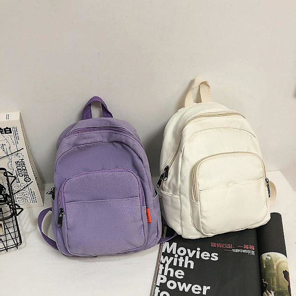 Piger skoletasker New Fashion College Student Rygsæk Vintage Kvinder Lille Rygsæk Lærred Kvinde Laptop Tasker Dame Rugsække Purple
