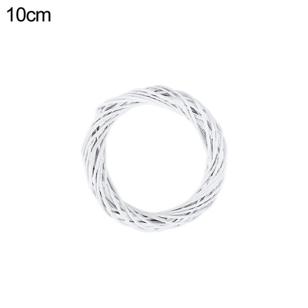 10-30 cm hvid rattan krans ring gør-det-selv påskeæg dekoration kunstig blomsterkrans Glædelig påske fest gaver bryllup hjemmedekoration 10cm