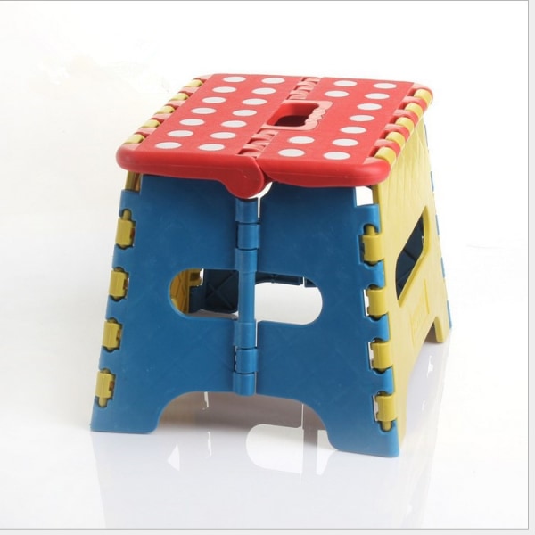 Creative Polka Dot Folding Pall Plast Pall Slumpmässig färg