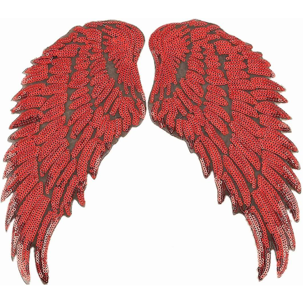 Paljete Angel Wings Iron Patches Teese itse brodeeratut vaateapplikaatiot (punainen) 1 pari