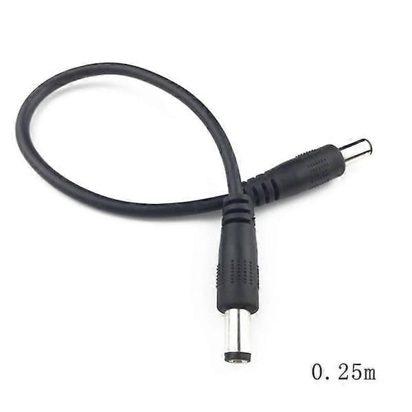 DC5.5x2.1mm Hane-hane Kontaktkontakt Barrel Jack Strömadapter Förlängningskabel