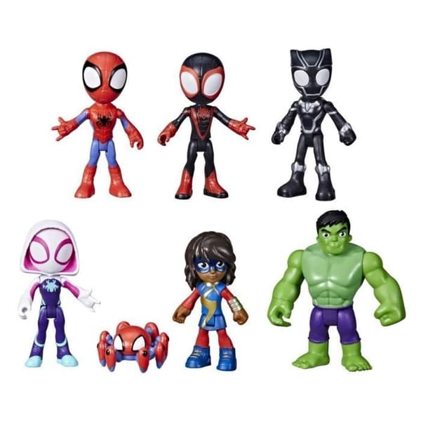 【BQ】Marvels Spider-Man og venner Actionfigur Legesæt - 7-delt sæt, Alder 3+-Perfekt