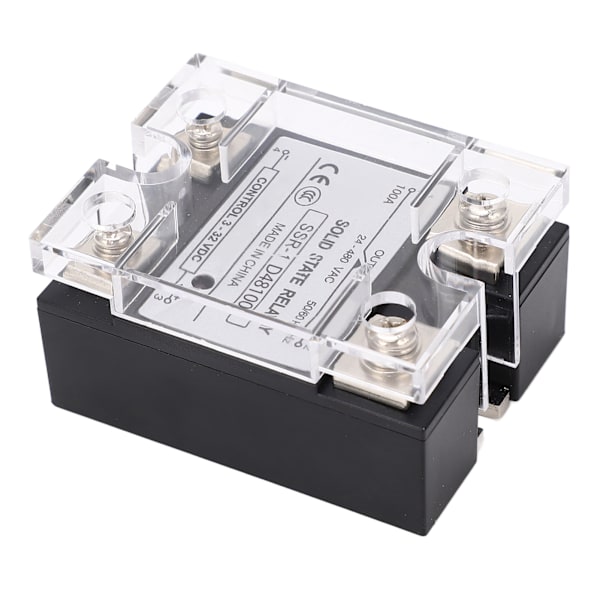 DC til AC Solid State Relæ 100A Anti Elektromagnetisk Interferens SSR Modul Gadebelysning 24-480VAC