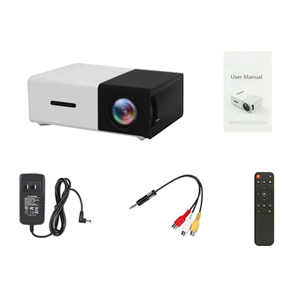 YG300 LED miniprojektor stöder 1080P Black