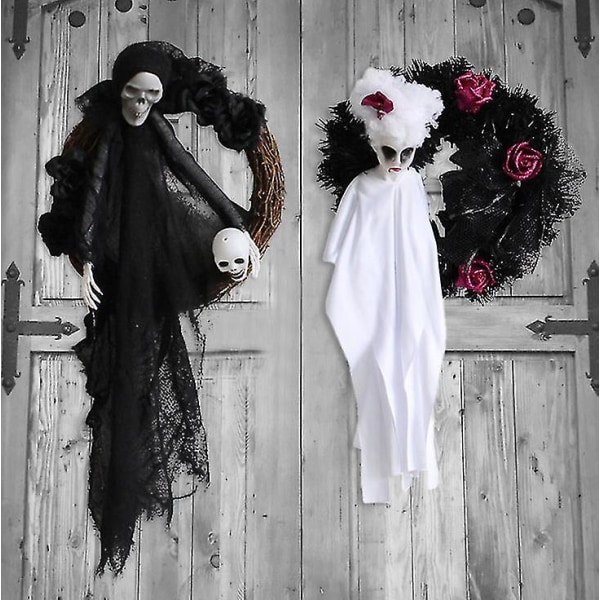 Halloween White Ghost Door riippuva black