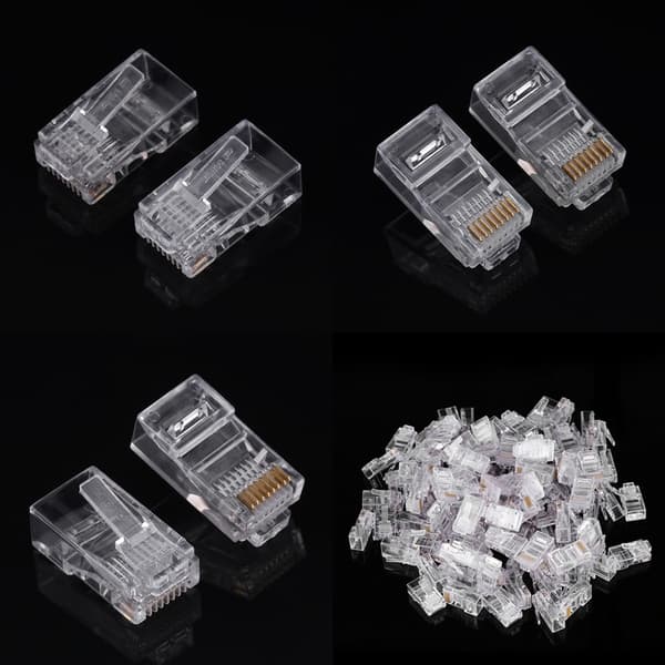 Cat5 Cat5e RJ45 Nettverkskabel Modulære plugghoder - 100 STK/PARTI