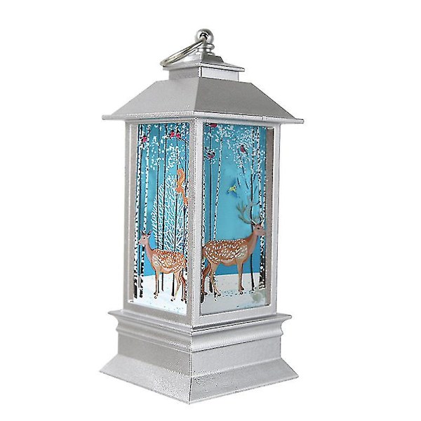 Jullykta Santa Claus Lykta Xmas Dekoration Heminredning Holiday Party SILVER